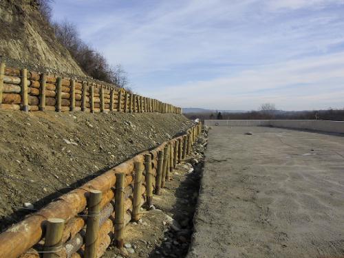 [Consolidamento frana con Palovit e ingegneria naturalistica]